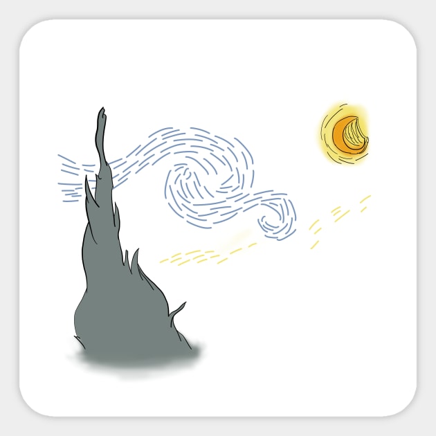 Starry night Sticker by ManuMila